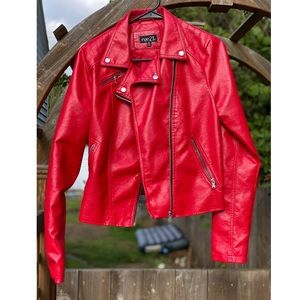 Rue 21 Faux Leather Red Jacket